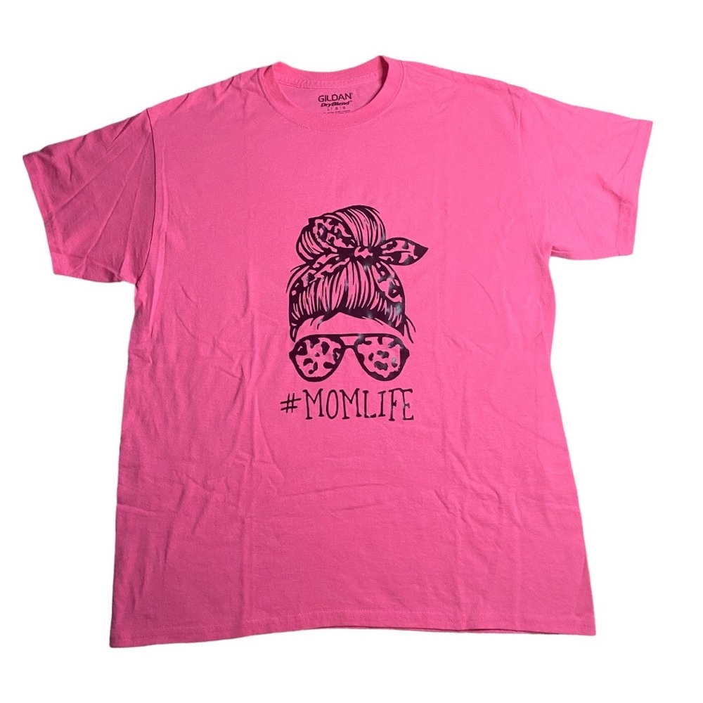 Mom Life Messy Bun Graphic tshirt